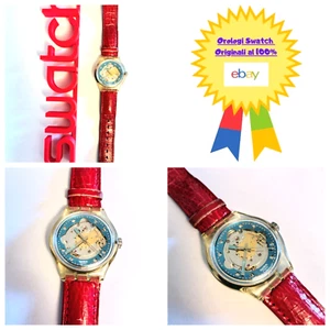 Swatch Automatik gebraucht Red Ahead SAK101 1992 Vintage Armbanduhr läuft - Bild 1 von 7