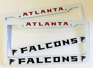 2 ATLANTA FALCONS License Plate Frame NEW Auto Truck FREE U.S.A. SHIPPING - Picture 1 of 3