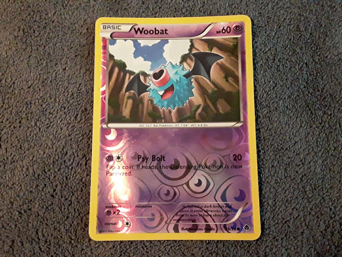 Emerging Powers #36/98 Woobat Reverse Holo Common