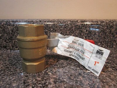 MUELLER 107-405HC BRASS 1" X 1" FEMALE FULL PORT BALL VALVE BRAND NEW FREE SHIP - Image 1 of 4