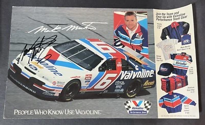 Mark Martin Autograph Valvoline Racing Ad 1994 - Image 1 of 4