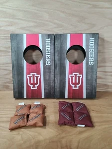 IU Hoosiers Cornhole Mini Tabletop Bean Bag Toss Game by Wild Sports - Picture 1 of 9