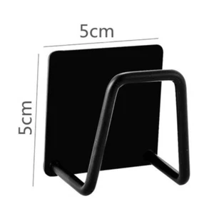 Adhesive Sponge Holder Sink Caddy for Kitchen Accessories Stainless Steel 4Pcs - Picture 1 of 3