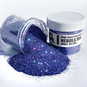 NEW NEBULA MIX Small .015 Version - 2 OZ Hi-Temp Glitter Hex Fishing Lure Making - Picture 1 of 3