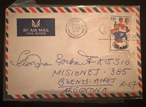 CM) 1968. UNITED KINGDOM. CHRISTMAS. ENVELOPE SENT ARGENTINA. XF - Picture 1 of 1