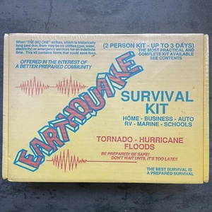 Kit sopravvivenza terremoti tornado e uragani vintage Harvey Enterprises Co. 1989 - Foto 1 di 7