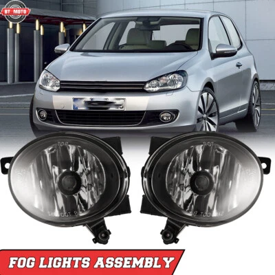 For 2011-2014 Volkswagen Jetta/Golf/Beetle 4 Door Sedan Fog Lights w/Bulbs Clear Foto 1 de 4