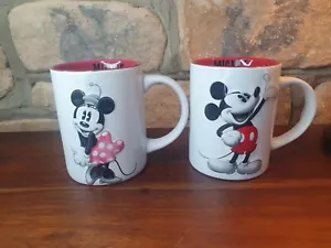 Pair of Collectable Disney Mugs - Jerry Leigh Mickey & Minnie Mouse - Orlando Fl - Picture 1 of 13