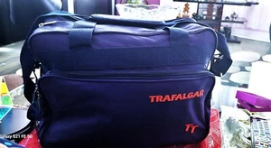 NEW Trafalgar TT Tote Messenger Travel Carry-On Navy- Blue Embroidered Bag - Picture 1 of 12