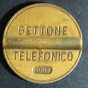 Gettone Telefonico Messing italienisches Münztelefon Telefon Medaille 24,5 mm - Bild 1 von 3