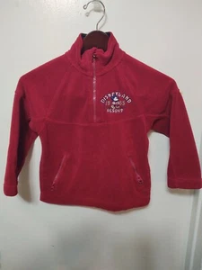 The Disney Store Kids Hoodie Jacket Mickey Mouse Fleece Maroon Size Extra small - Picture 1 of 4
