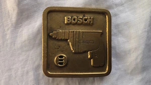 Vintage Bosch Power Tools Brass Belt Buckle - Picture 1 of 6