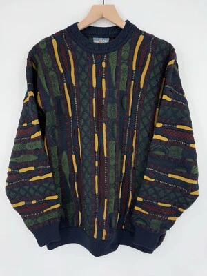 Geocu 3D Knit Chunky Textured Merino Wool Sweater Made In Australia Men’s Medium - Image 1 of 4