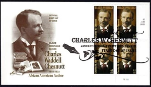 US 2008 Charles W. Chesnutt PLATE BLOCK First Day Cover (4222) . ArtCraft Cachet - Picture 1 of 1