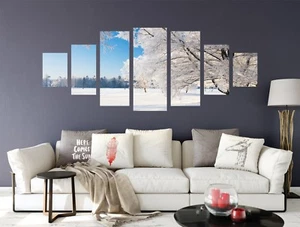 3D Snow Tree Road 72 Unframed Print Wall Paper Decal Wall Deco Indoor AJ Jenny - Picture 1 of 6