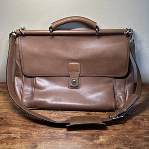 Bolso de hombro mensajero vintage Coach de cuero Beekman F06456 marrón - Imagen 1 de 12