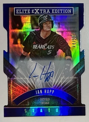 Ian Happ 2015 Elite Edición Extra Corte Azul Estado Novato Automático #’d 14/50 #10 Cubs Foto 1 de 2