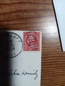 1924 Definitive Sc 595 2c carmine used single, rotary pf 11 CV $375 (E - Picture 1 of 4