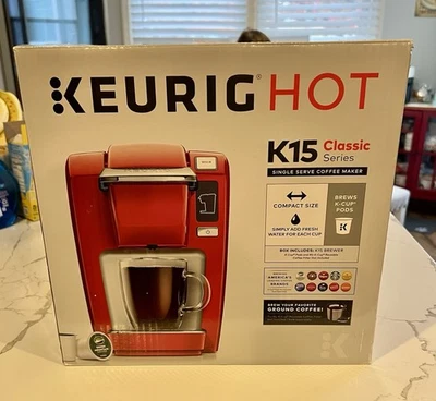 Keurig Hot K-mini K15 Classic Single-serve K-cup Pod Coffee Maker Red - Image 1 of 4