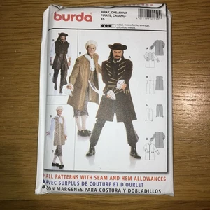 New Burda Sewing Pattern Pirate Casanova Costume No. 2459 - Picture 1 of 3