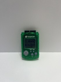 Sega Dreamcast Clear Green VMU OEM Visual Memory Unit TESTED WORKING!