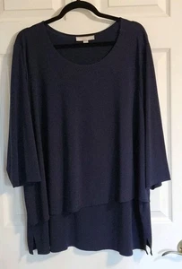 Mujer Dentro Manga 3/4" Cuello Redondo Azul Marino 1X 22/24 - Imagen 1 de 6