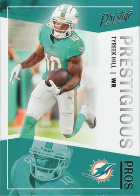 2022 Panini Prestige Tyreek Hill #PP-7 Miami Dolphins Prestigious Pros Football - Image 1 of 2