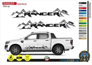 AUFKLEBER 4x4 SEITENKOFFER TÜR FORD RANGER MOUNTAINS PICK UP FRD RG 52 - Bild 1 von 1