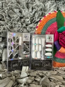 Pretty Woman Imitación Pegamento en Uñas 24 ct Negro-Almendra-Gris Mármol y BLANCO  - Imagen 1 de 3