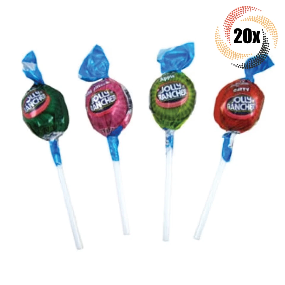 20x Pops Jolly Rancher Assorted Flavors Mouth Watering Lollipop Candy | 1oz - Image 1 of 1