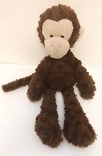 Jellycat London Brown BOBO Monkey Chimp 16" Plush Tan Face Stuffed Animal Toy