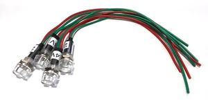 4 luces indicadoras de alto perfil blancas LED impermeables de 24 voltios BBT de CA/DC - Imagen 1 de 7