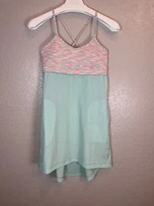 Ivivva by Lululemon Girls Seaside Cruiser Dress, Mint / Multicolor. Size: 14 - Picture 1 of 10