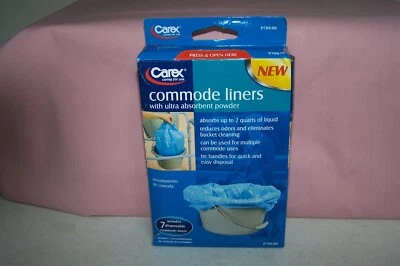 Carex Commode Liners with Absorbent Powder, Holds 2 Quarts Liquid 1 Pack 7 Count - Image 1 of 4