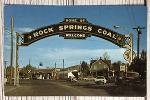 Arch Greetings to Coal Mining Town of Rock Springs, Wyoming Postcard - Bild 1 von 2