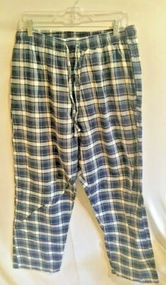 男式 Polo Ralph Lauren 蓝色格子休闲睡裤 L 码 36 38 棉 — 第 1/3 张图片