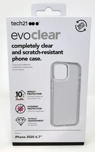 Tech21 Evo Clear Case for iPhone 12 Pro Max 6.7" 2020, Scratch-Resistant - Picture 1 of 3