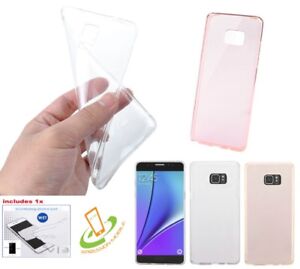 For Samsung GALAXY J3 2018 Amp Clear Rubber Silicone Hybrid TPU Case Cover +Kit