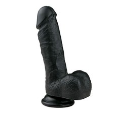 Dildo mit Saugfuß Schwarz 🔥 Hoden Saugnapf Natur Sex Toy 🔥
