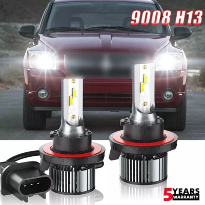 Faro LED de haz alto-bajo 6500 k blanco frío para Dodge Caliber 2007-2012 H13/9008 Foto 1 de 4