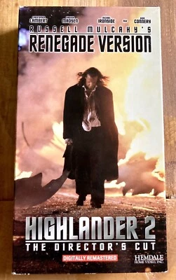 Highlander 2: The Director’s Cut (VHS, Renegade Version) 1995 Cult Movie MacLeod - Image 1 of 3