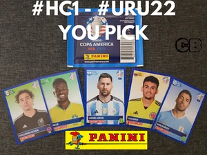 🔵 BLUE PARALLEL Panini Copa America 2024 Stickers ** YOU PICK ** #HCI1 - #URU22 - Picture 1 of 10