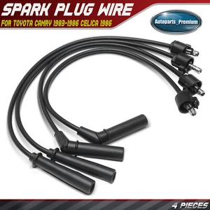 4x Spark Plug Wire Set for Toyota Camry 1983 1984 1985 1986 Celica 1986 L4 2.0L - Picture 1 of 8