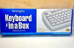 Kensington 64340B Keyboard in a Box 104 Key USB/PS Keyboard for PC Wired NIB - Picture 1 of 8