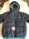 Protection System Boys Water Resistant Puffer Jacket NWT Size 7 Black and Green