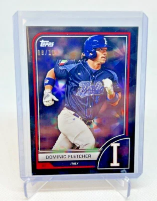 2023 Topps World Baseball Classic DOMINIC FLETCHER RC Black Diffractor 08/10 #70 - Image 1 of 2