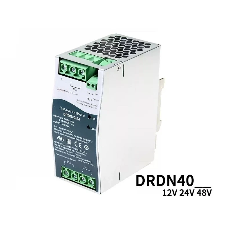 Per Interruttore Alimentatore DRDN40-24V 12V 48V DIN Rail Modulo Ridondanza 40A - Immagine 1 di 1
