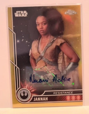 Star Wars 2023 Chrome Topps Gold Refractor Naomi Ackie as Jannah #42/50 - Image 1 of 2
