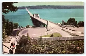 1950s SEATTLE WA LAKE WASHINGTON BRIDGE UNION 76 OIL UNPOSTED POSTCARD P4922 - Picture 1 of 2