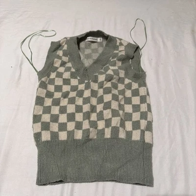 Chaleco Moon & Madison Niñas Talla S Verde Estampado a Cuadros con Correas para el Hombro Foto 1 de 3